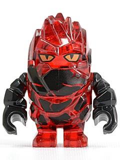 LEGO Minifigure-Rock Monster: Infernox (Trans-Red)-Power Miners-PM027-Creative Brick Builders